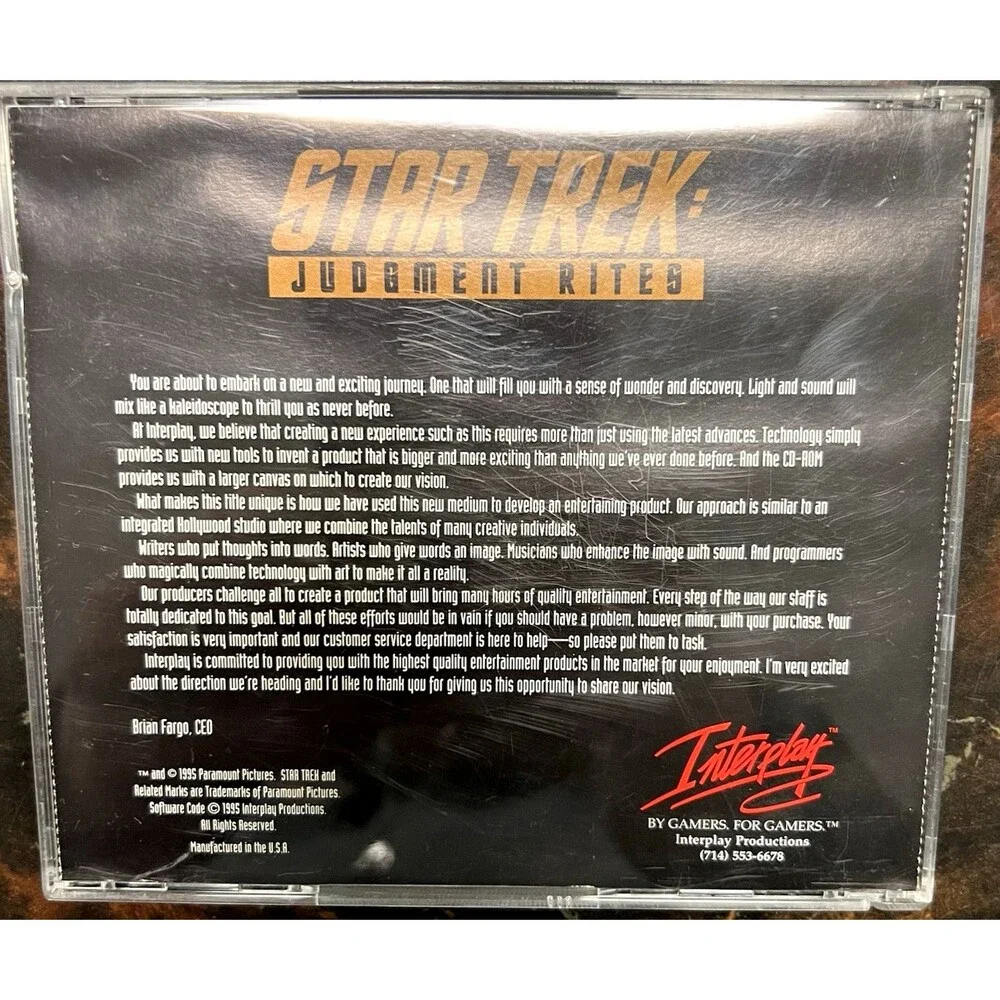Star Trek: Judgment Rites Limited CD-ROM Collector's Edition (PC, 1995)